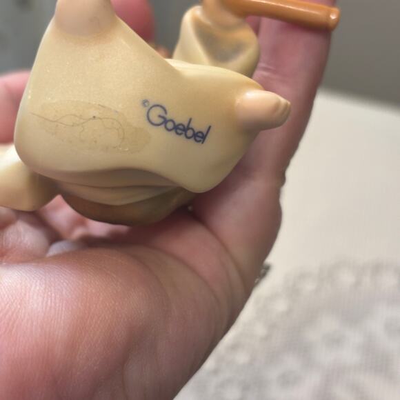 Vintage Goebel Hummel Angel Christmas Ornament with Flute Ceramic German MCM - Picture 4 of 4